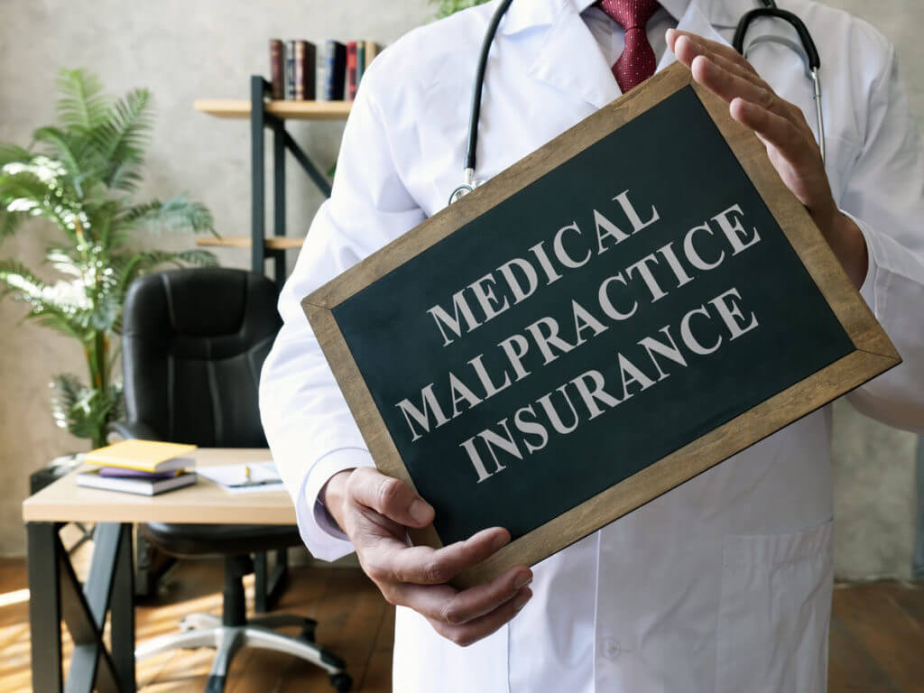 Telemdicine Medical malpractice insurance or professional liability concept